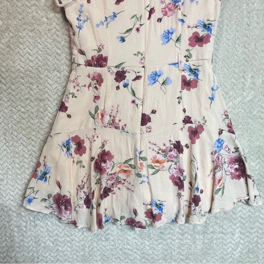 Altar’d State Pink Flora Drop Waist Double Layer Romper Women Size Size small - Picture 5 of 10